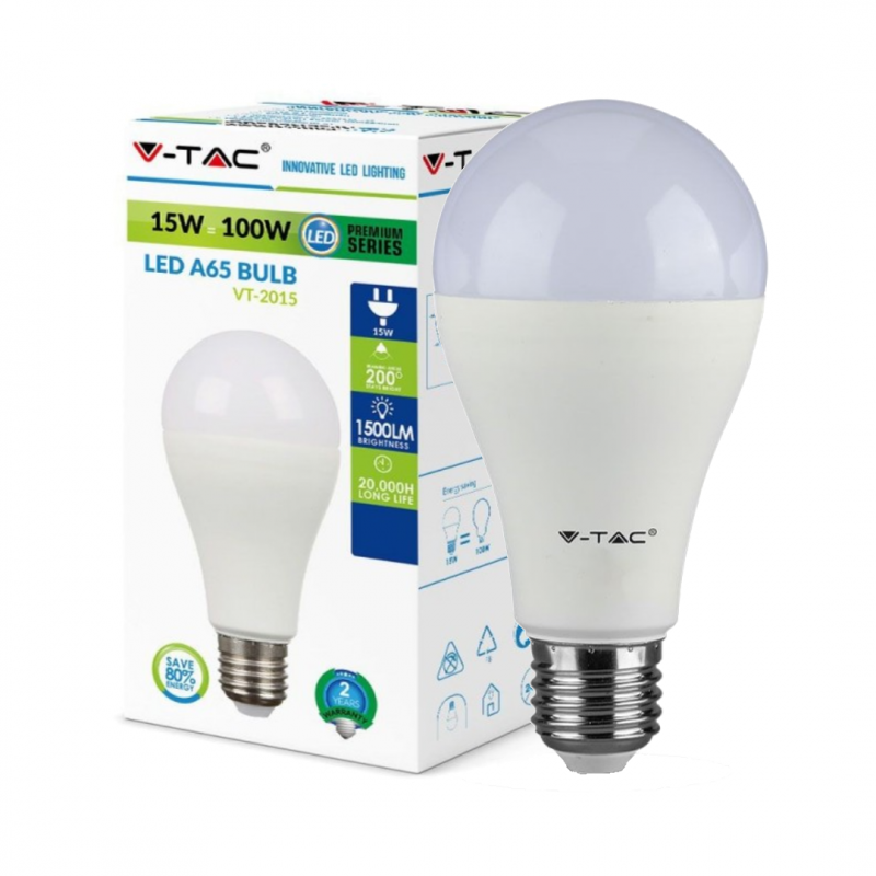 lampada led 15w e27 v-tac vt-2015