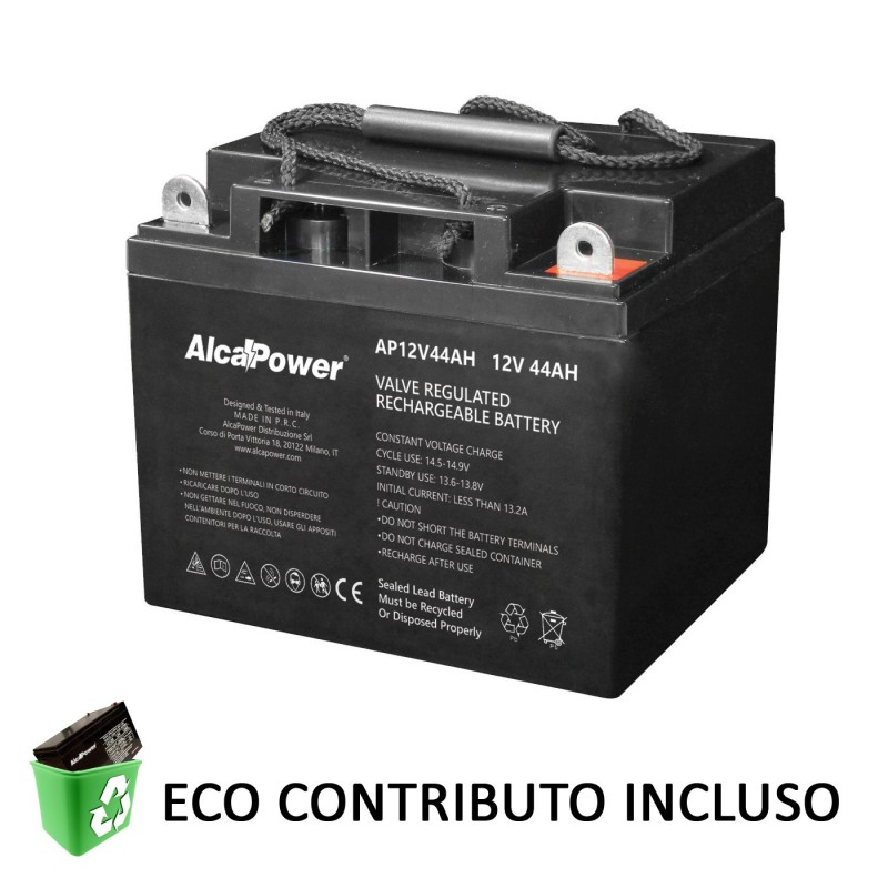 ALCAPOWER BATTERIA RICARICABILE ERMETICA PIOMBO 12V 44Ah - SKU: 204050